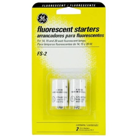 Ge Ballast Ge Ballast 64818 2 Pack 14  15 & 20 Watt Fluorescent Starters 64818